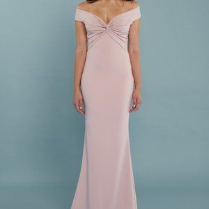 BRIDESMAID OR PROM Katie May Liu Crepe Bridesmaid Dress in Soft Jasper